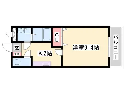 サン・メゾン天満(1K/2階)の間取り写真