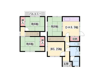 山陽電気鉄道本線 尾上の松駅 徒歩10分 2階建 築57年(4DK)の間取り写真