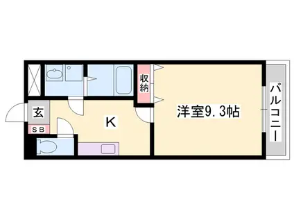 プロニティハウス(1K/1階)の間取り写真