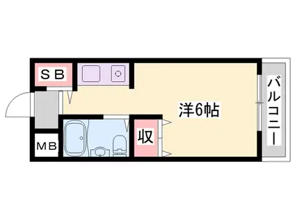 ル・ヴァンエスポワール(1K/3階)の間取り写真