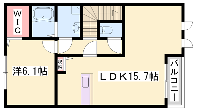 ファミールモノモリ(2LDK/2階)の間取り写真