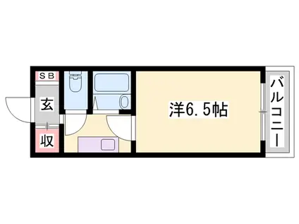 BASEⅠ(1K/5階)の間取り写真