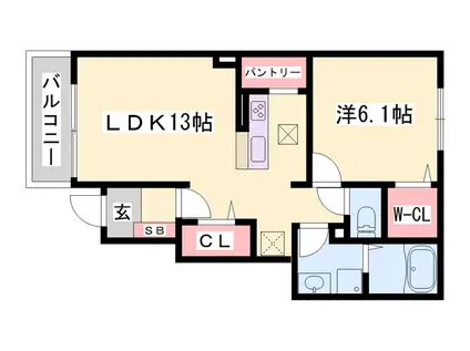 ルミノース・レジューネⅠ(1LDK/1階)の間取り写真