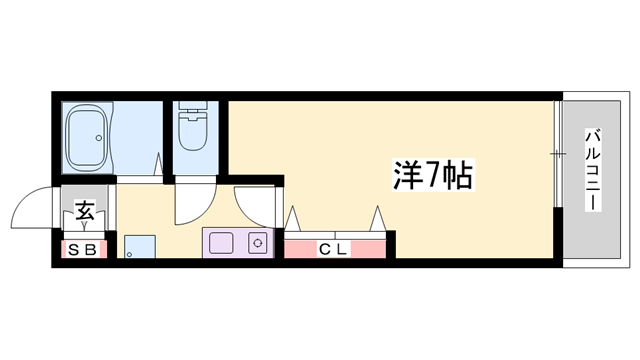 JOLIE NON・NON(1K/1階)の間取り写真