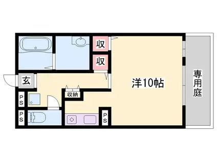 メゾンボヌール(ワンルーム/1階)の間取り写真