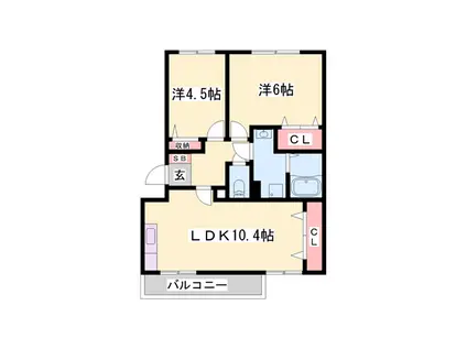 ヒューマンプレイス(2LDK/3階)の間取り写真