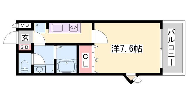 LIEN-リアン-(1K/2階)の間取り写真