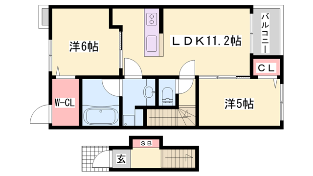 ファイン コルソⅤ(2LDK/2階)の間取り写真
