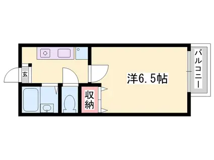 クリエイト天満A(1K/2階)の間取り写真