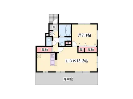 サンシャルマンⅡ(1LDK/1階)の間取り写真