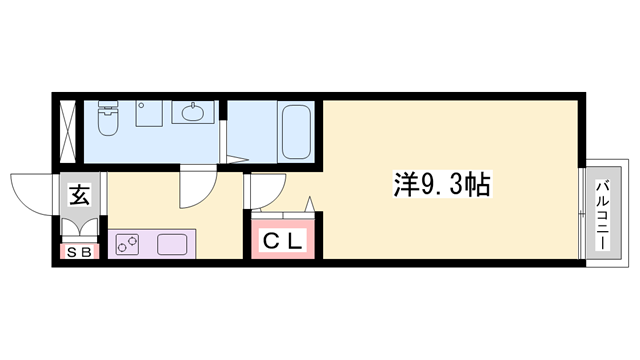 KOKOPELLI花田(1K/2階)の間取り写真