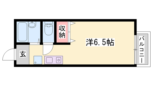 ソレイユ井ノ口(ワンルーム/2階)の間取り写真