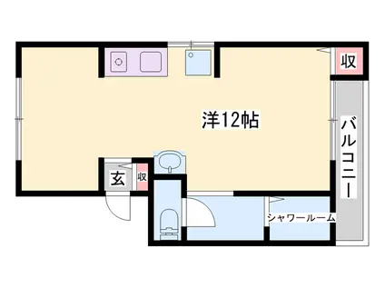 コーポ宮之本(ワンルーム/2階)の間取り写真