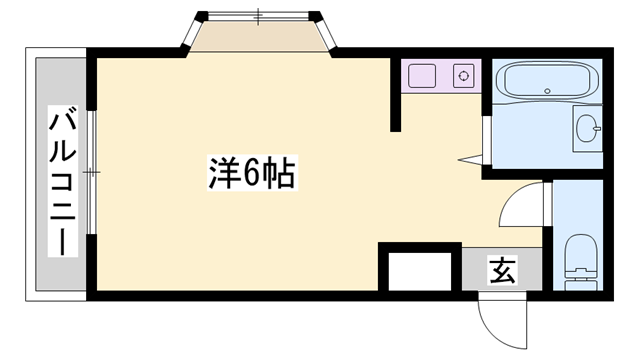 ハイツ北代(ワンルーム/3階)の間取り写真