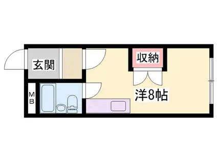 シュロス宮西(ワンルーム/1階)の間取り写真