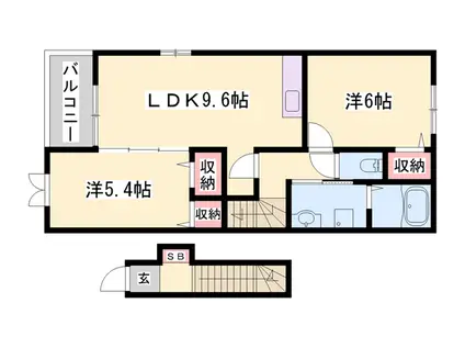 シン.シン.ハウスD(2LDK/2階)の間取り写真