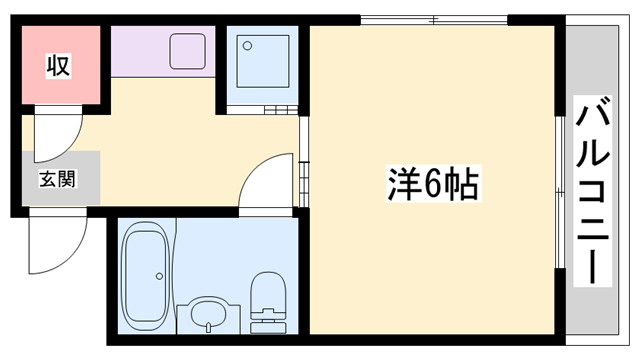 メゾンシンセイ(1K/2階)の間取り写真