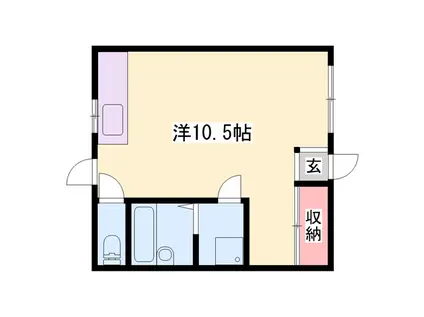 姫新線 播磨高岡駅 徒歩27分 2階建 築33年(ワンルーム/1階)の間取り写真