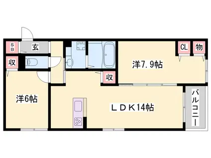 THE CENT GRAND(2LDK/3階)の間取り写真