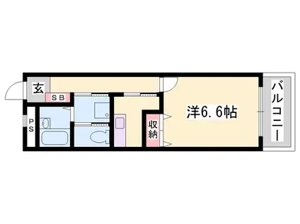 AMATAKASAGO(1K/3階)の間取り写真