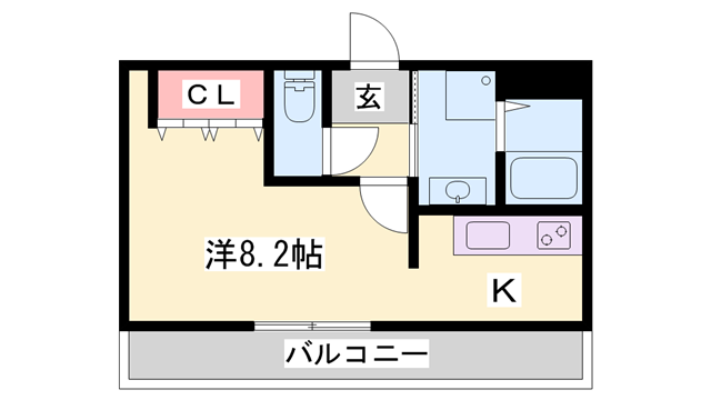 LEGACY GARDEN 弐番館(1K/2階)の間取り写真