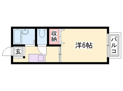 リバーハイツ(1K/1階)の間取り写真