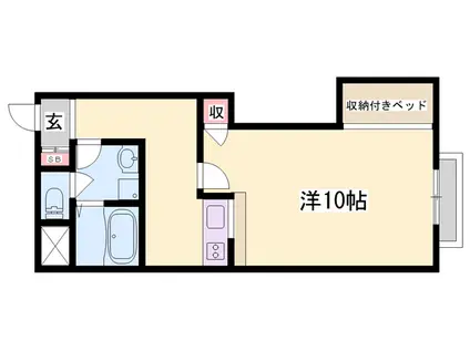 STAGE I(1K/1階)の間取り写真