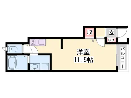 シャルマン(ワンルーム/1階)の間取り写真