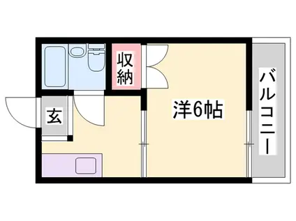 パークサイド社(1K/2階)の間取り写真