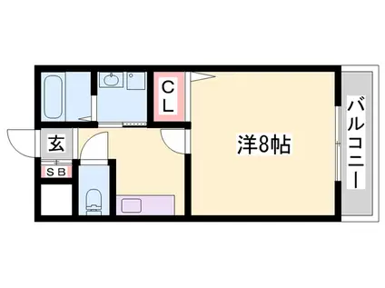 メゾンハピネス(1K/3階)の間取り写真