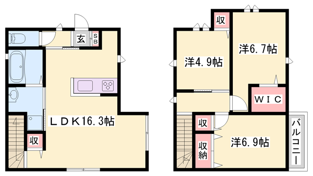 山陽電気鉄道本線 妻鹿駅 徒歩19分 2階建 築4年