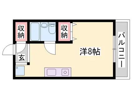 ハイツとき(ワンルーム/1階)の間取り写真