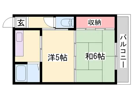 コーポ柏尾(2K/2階)の間取り写真