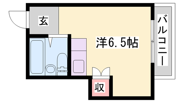 白岡ハイツ(ワンルーム/2階)の間取り写真