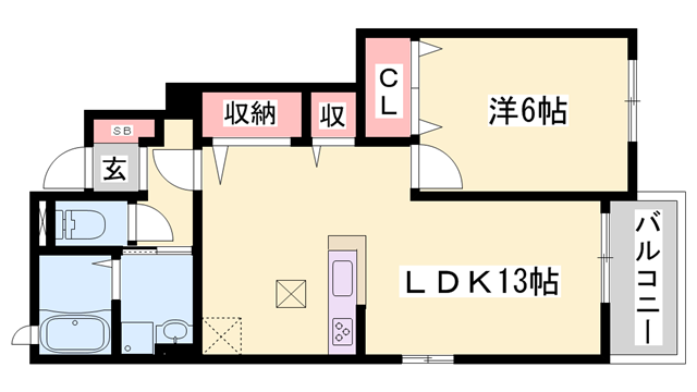 ベル アンジュ Ⅱ(1LDK/1階)の間取り写真