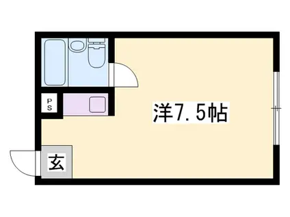 リバティ今宿(1K/2階)の間取り写真