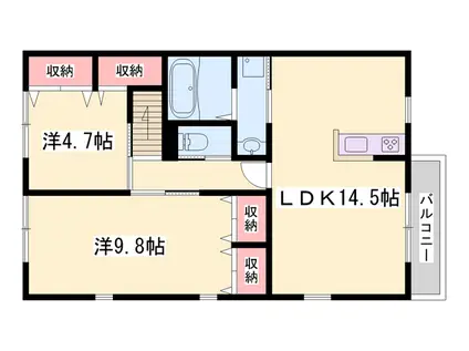 アルテシーマ(2LDK/2階)の間取り写真