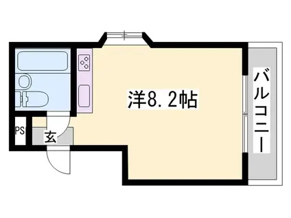 カーサ香呂(ワンルーム/3階)の間取り写真
