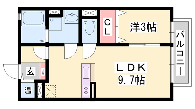 リガトーニⅠ(1LDK/2階)の間取り写真