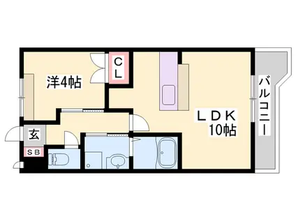 イーストⅧ(1LDK/2階)の間取り写真