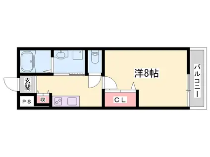 メゾン エトワール(1K/2階)の間取り写真