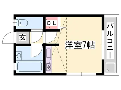 Mハイツ城北(ワンルーム/1階)の間取り写真