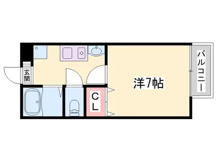 エトランス菅生台(1K/1階)の間取り写真