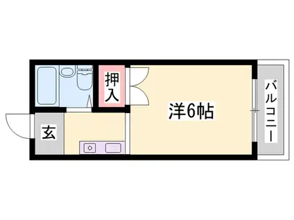 日の出コーポ(ワンルーム/1階)の間取り写真