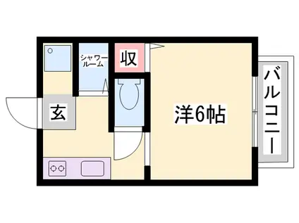 サンシティアイン(1K/2階)の間取り写真