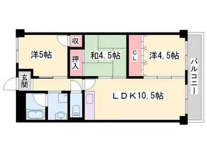 昭和ハイム南芳(2SLDK/2階)の間取り写真