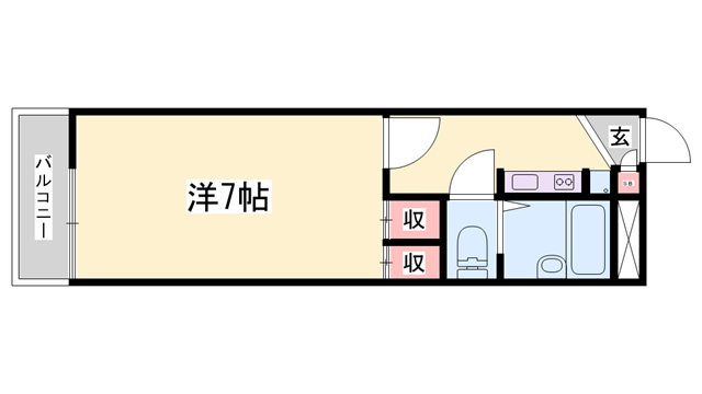 アーバンフラッツK(1K/6階)の間取り写真