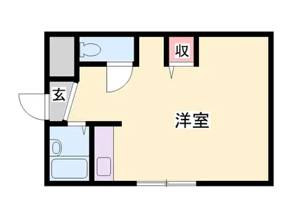 エリツィン坂元町(ワンルーム/2階)の間取り写真