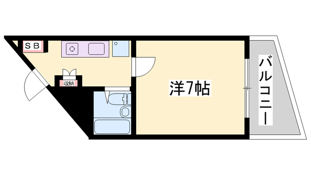 プレアール姫路山吹(1K/3階)の間取り写真