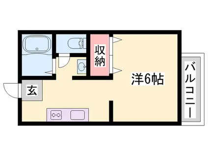 サンライフ・アイD棟(1K/1階)の間取り写真